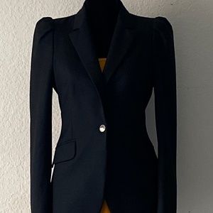 Zara Black puff sleeve blazer